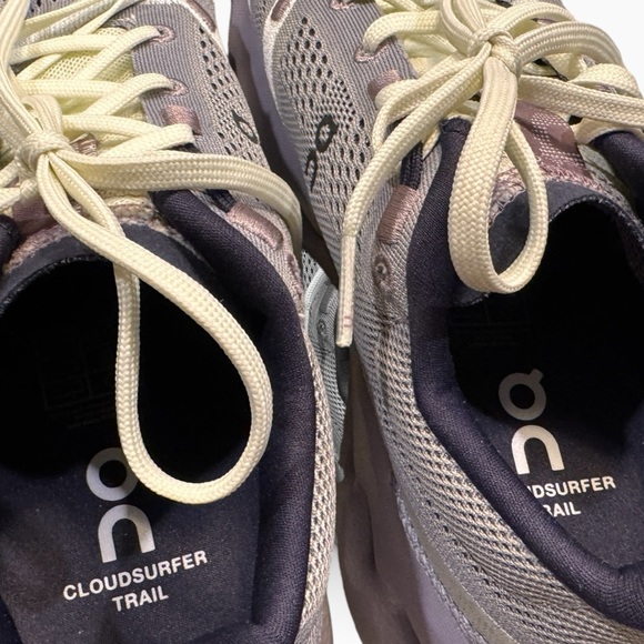 On Running Women's Cloudsurfer Trail runner shoes, size 8.5, lilac - Picture 6 of 7